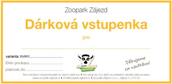 Dárkové vstupenky